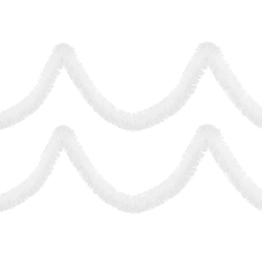 Łańcuch na choinkę 6m biały, girlanda choinkowa, średnica 7cm