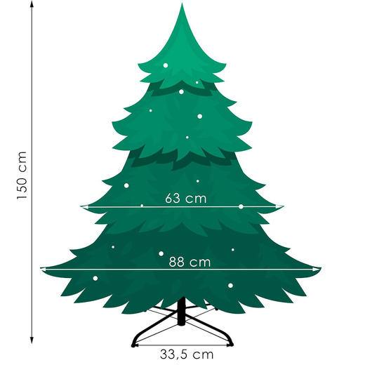 Choinka sztuczna premium 150 cm świerk naturalny, produkcja polska