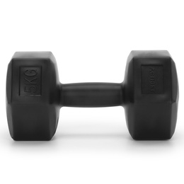 Ciężarki 2x5 kg hexagonalne do ćwiczeń fitness hantle zestaw 2 szt. czarne