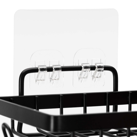 Półki łazienkowe, zestaw 5 szt. półka pod prysznic, wisząca, czarne