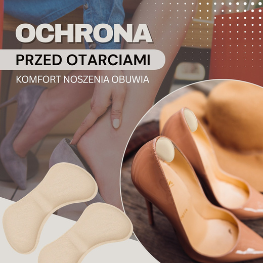 Zapiętki do butów 2szt. piankowe samoprzylepne na otarcia beżowe