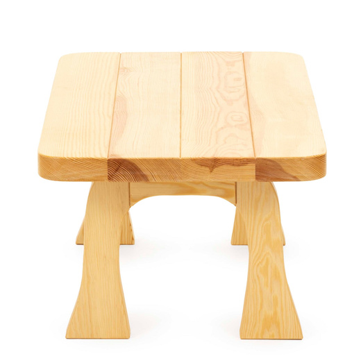 Drewniany stolik kawowy 85x48cm prostokątna ława do salonu impregnowane naturalne drewno