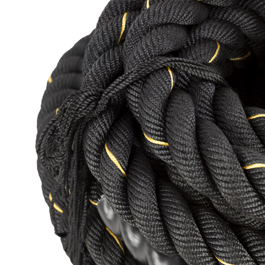 Lina treningowa do crossfit 9 m Battle Rope Power do ćwiczeń siłowych czarna