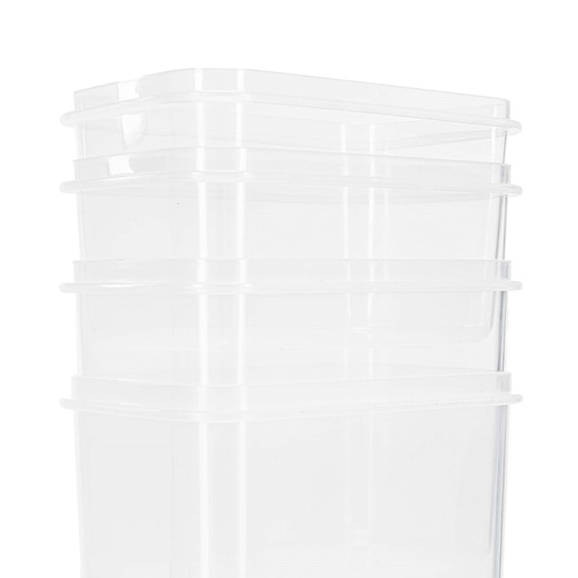 Pojemniki kuchenne do przechowywania żywności z pokrywką zestaw 24 szt. z naklejkami, przeźroczyste