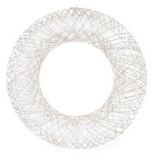 Wieniec świetlny 45 cm stroik świateczny na drzwi 720 LED ciepły biały