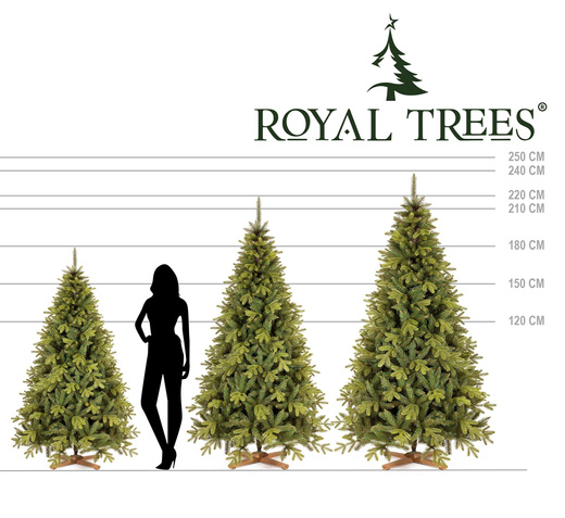 Choinka sztuczna 180 cm Premium Royal Trees świerk syberyjski z drewnianym stojakiem