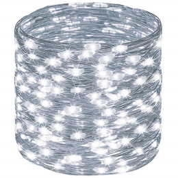 Lampki choinkowe na szpuli 1000 LED druciki biały zimny wewnętrzno-zewnętrzne