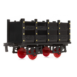 Pociąg z wagonami dla dzieci z mgiełką i dźwiękami, lokomotywa parowa z torami na baterie