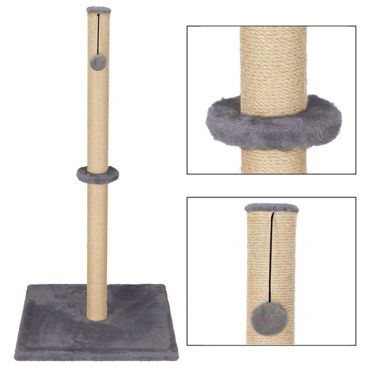 Drapak dla kota sizal słupek z zabawką 72 cm