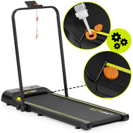 Bieżania elektryczna, domowa 12 km/h z pilotem i aplikacją na telefon treningowa, składana