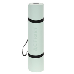 Mata do jogi, ćwiczeń fitness 183x61 cm antypoślizgowa, materac do stretchingu, miętowy