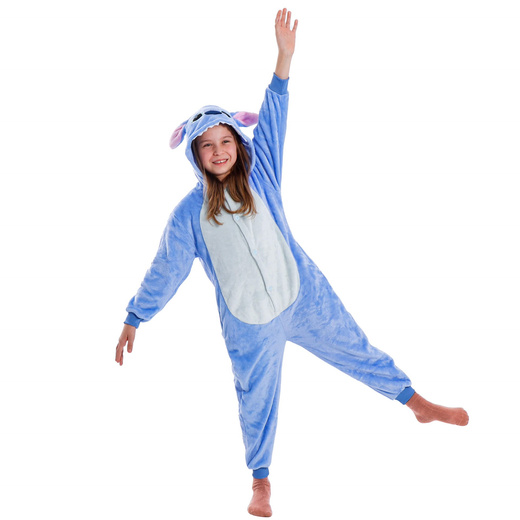 Piżama kigurumi Stitch kombinezon jednoczęściowy dziecięcy rozmiar 120-130 cm