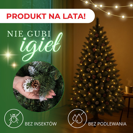 Choinka sztuczna premium 180 cm sosna diamentowa drzewko bożonarodzeniowe