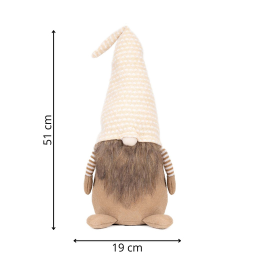 Skrzat świąteczny 51 cm ozdoba bożonarodzeniowa krasnal świąteczny, gnom stojący figurka 