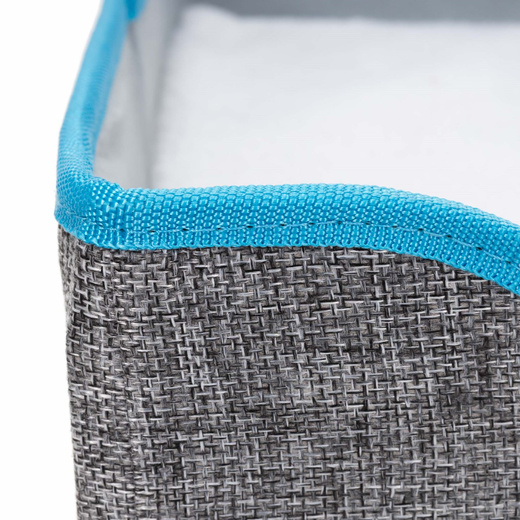 Legowisko dla kota z zabawką i drapakiem 42x41x34 cm koci domek, posłanie szare