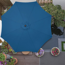 Parasol ogrodowy składany 300 cm duży z korbką na balkon taras granatowy