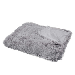 Narzuta na łóżko, pled 200x220 cm dwustronny koc na kanapę szary