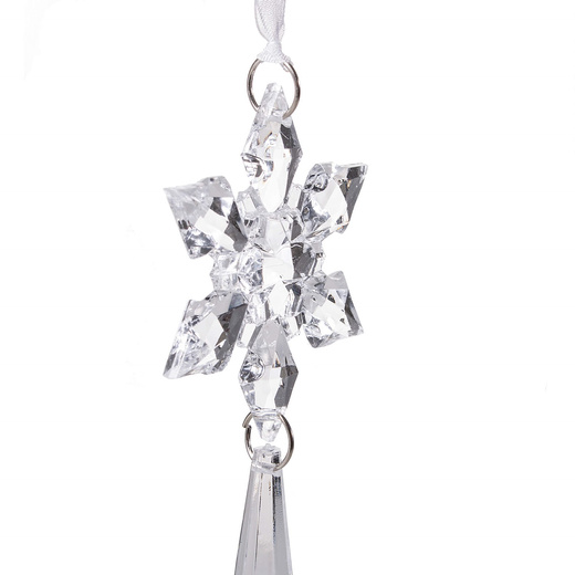 Zawieszki choinkowe kryształki sopelki na choinkę 13 cm ozdoby choinkowe 10 szt.