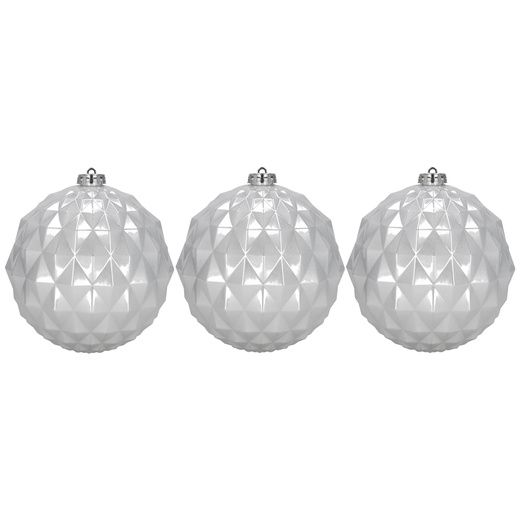 Bombki choinkowe 6 szt. ozdoby świąteczne 15 cm nietłukące srebrne