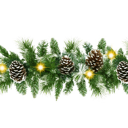 Girlanda świąteczna 280 cm z lampkami 50 LED biały ciepły z programatorem, łańcuch