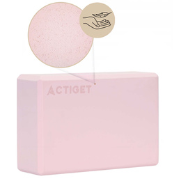 Kostka do jogi piankowa EVA 23x15x7,5 cm klocek blok do ćwiczeń pilates stretching różowa