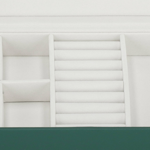 Szkatułka na biżuterię 23,5x14x5,5 cm zielony, ekoskóra organizer z przegródkami