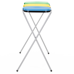 Stelaż na trzy worki do segregacji odpadów, stojak z pokrywami na śmieci