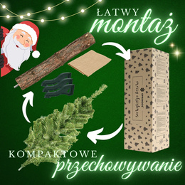 Choinka na pniu 180 cm sztuczna sosna naturalna