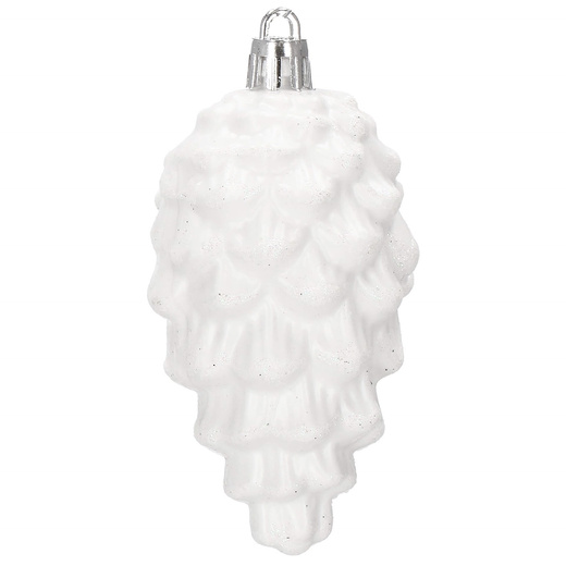 Bombki choinkowe 72 szt. biały zestaw choinkowy