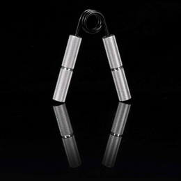 Ściskacz do rąk opór 45 kg do ćwiczeń dłoni, nadgarstków, srebrno-czarny