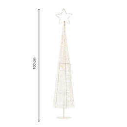 Choinka na zewnątrz 250 Led ciepły biały 100 cm dekoracja świąteczna IP44