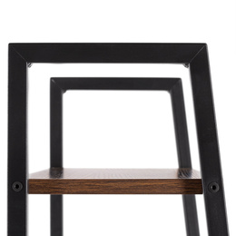 Regał biurowy metalowy 138x56x34 cm z 4 półkami loft nowoczesny drabinka na książki