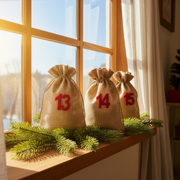 Woreczki do kalendarza adwentowego 24 szt. dekoracja świąteczna