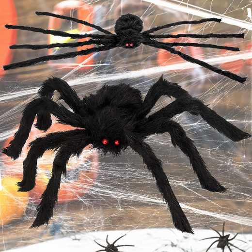 Pająk na Halloween dekoracja włochata tarantula ozdoba