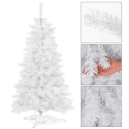 Choinka sztuczna 180 cm jodła biała nowoczesna jak żywa, ze stojakiem