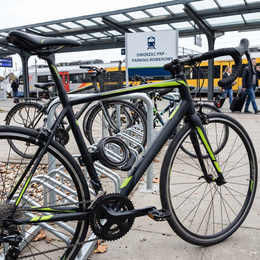 Zapięcie rowerowe, blokada na rower na kod 95 cm czarny 