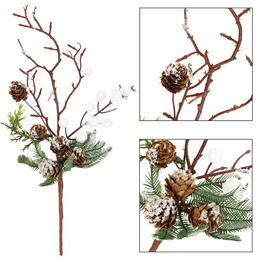 Gałązka świąteczna sztuczna dekoracja do stroika 33 cm