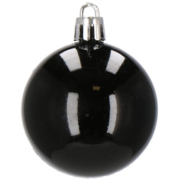 Bombki choinkowe 77 szt. czarny zestaw choinkowy