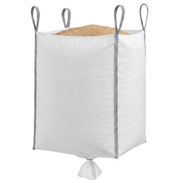 Big Bag worek z lejem 1000 kg mocny na gruz 160x90x90 cm kontener z uchwytami biały