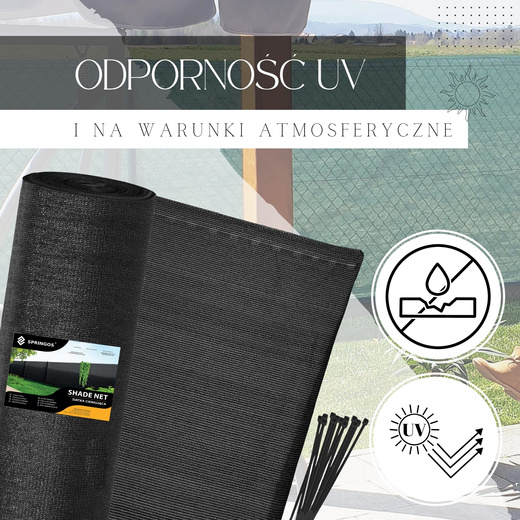 Siatka cieniująca 90% osłonowa 1,2x25m zielona