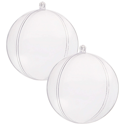 Bombki akrylowe 10cm kula plastikowa decoupage zestaw 2 szt