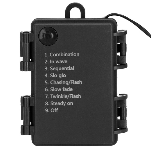 Lampki choinkowe 100 Led na baterie zimny biały z programatorem