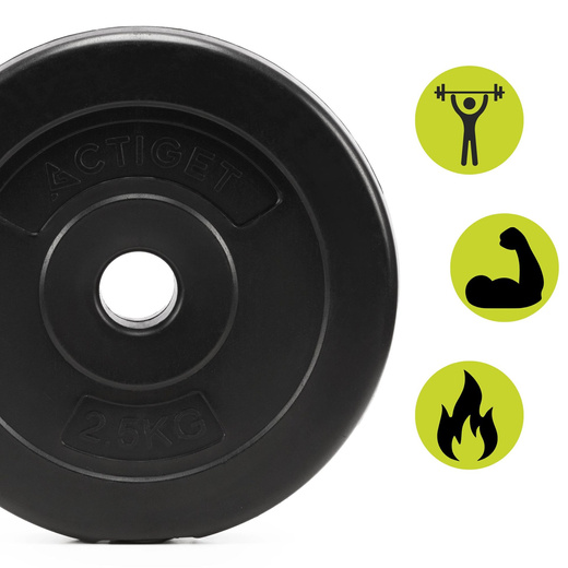 Obciążenie 2,5 kg 2 szt. talerze kompozytowe 31 mm krążki do sztangi hantli