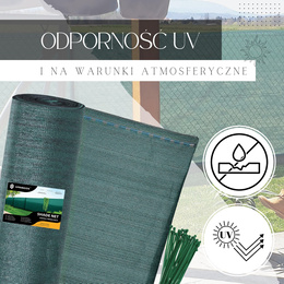 Siatka cieniująca 62% osłonowa 1,5x25m zielona