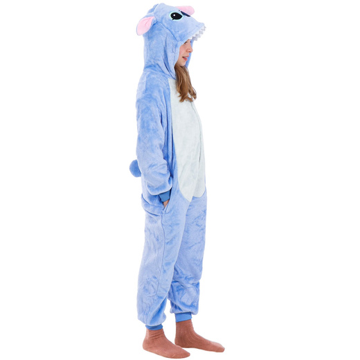 Piżama kigurumi Stitch kombinezon jednoczęściowy dziecięcy rozmiar 120-130 cm