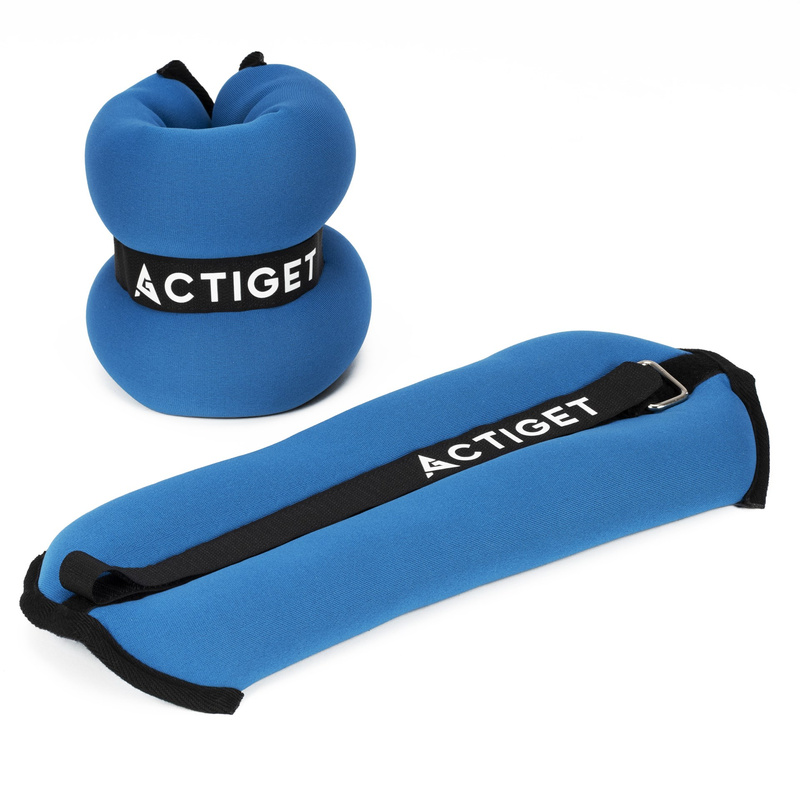 Obciążenia na ręce i nogi 2x2 kg do treningu fitness i cardio, niebieskie