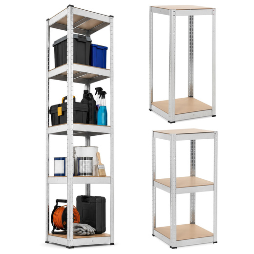 Regał magazynowy 180x40x40 cm 5-poziomowy do garażu, przechowywania 500 kg