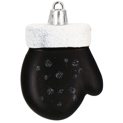 Bombki choinkowe 77 szt. czarny zestaw choinkowy