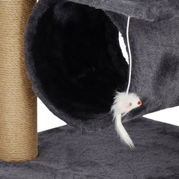 Drapak dla kota sizal 5-poziomowy domek słupek z zabawkami 92 cm