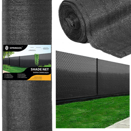 Siatka cieniująca 63% osłonowa 1,5x50 m antracytowa 200 szt. opasek zaciskowych